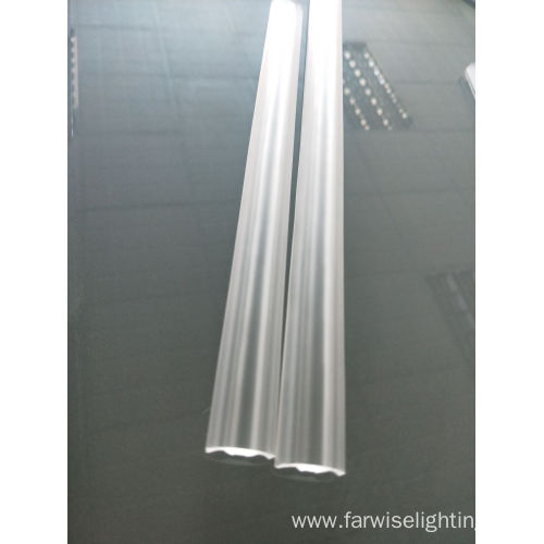 PMMA transparent diffuser embedded linear aluminum lens